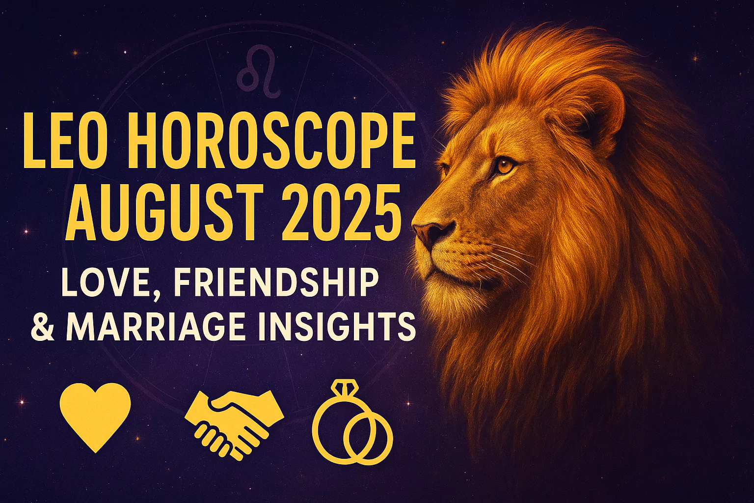 Leo Horoscope August 2025 – Love, Friendship, and Marriage Predictions