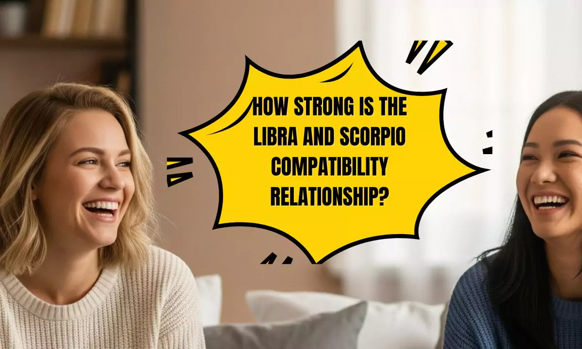 Libra and Scorpio embracing, showcasing their compatibility relationship