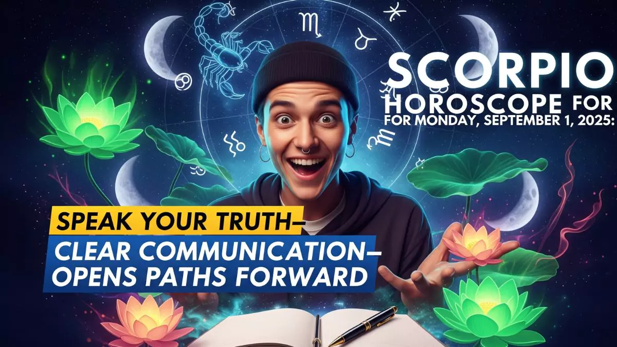 Explore Scorpio Horoscope for Monday, September 1, 2025: with this image