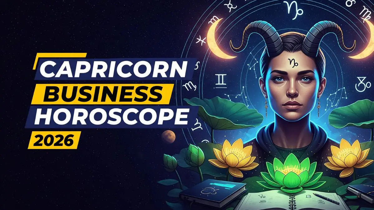 Capricorn Business Horoscope 2026 with insights on career growth and financial outlook
