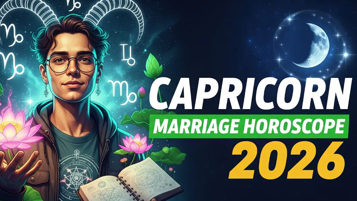 Capricorn Marriage Horoscope 2026 highlighting predictions for marital harmony